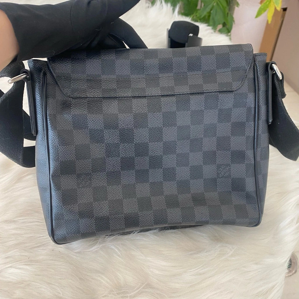 Louis Vuitton Damier Ebene Shoulder Crossbody Bag Silver Hardware Unisex