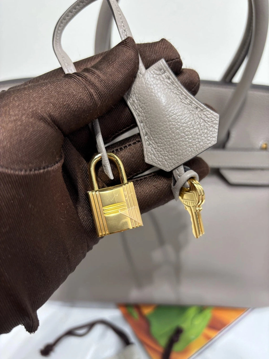 Hermes Birkin 35 Evercolor Leather Gray Gold Hardware Handbag For Women