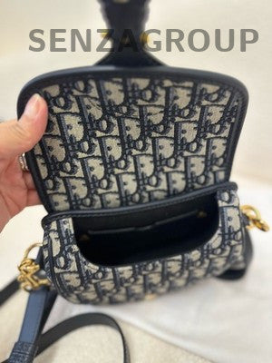 Dior Bobby Small Oblique Monogram Shoulder Crossbody Bag Black Gold
