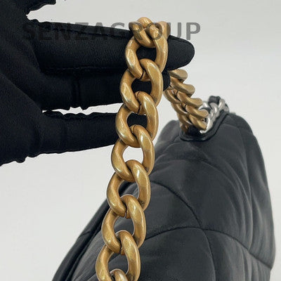 Chanel 19 Bag Black Gold Small Shoulder Bag Chip Version Classic