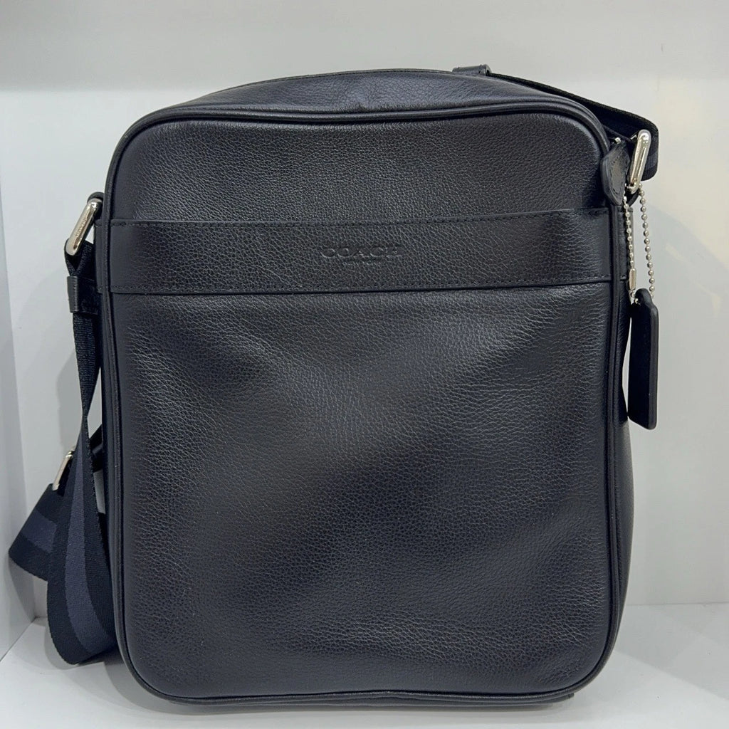 Coach Black Leather Camera Crossbody Shoulder Bag For Women