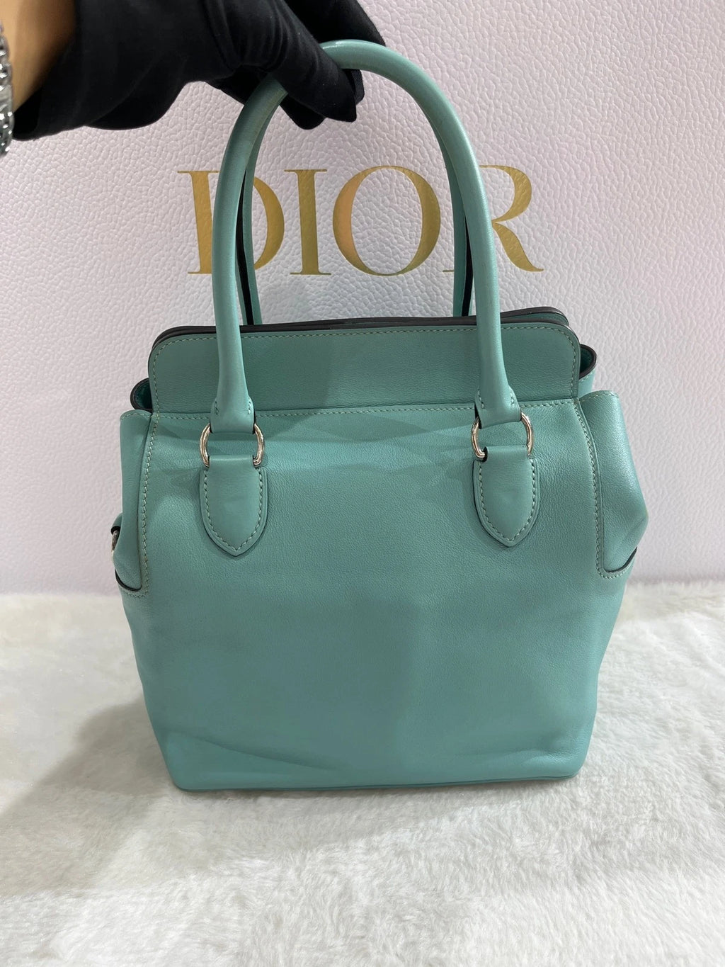 Hermes Toolbox20 Macaron Blue Swift Leather Women Handbag