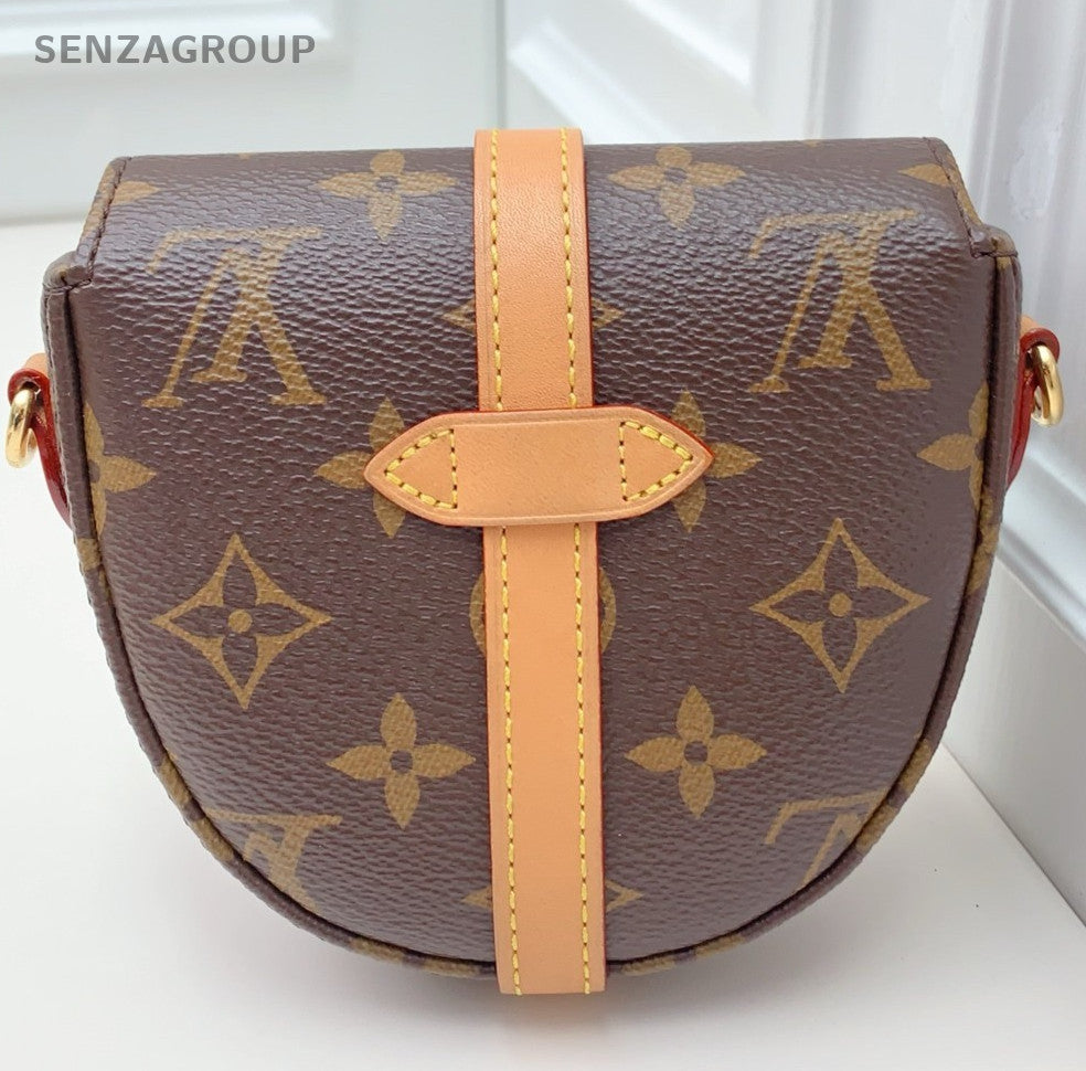 Louis Vuitton Micro Chantilly Mini Monogram Shoulder Bag Brown Gold Women