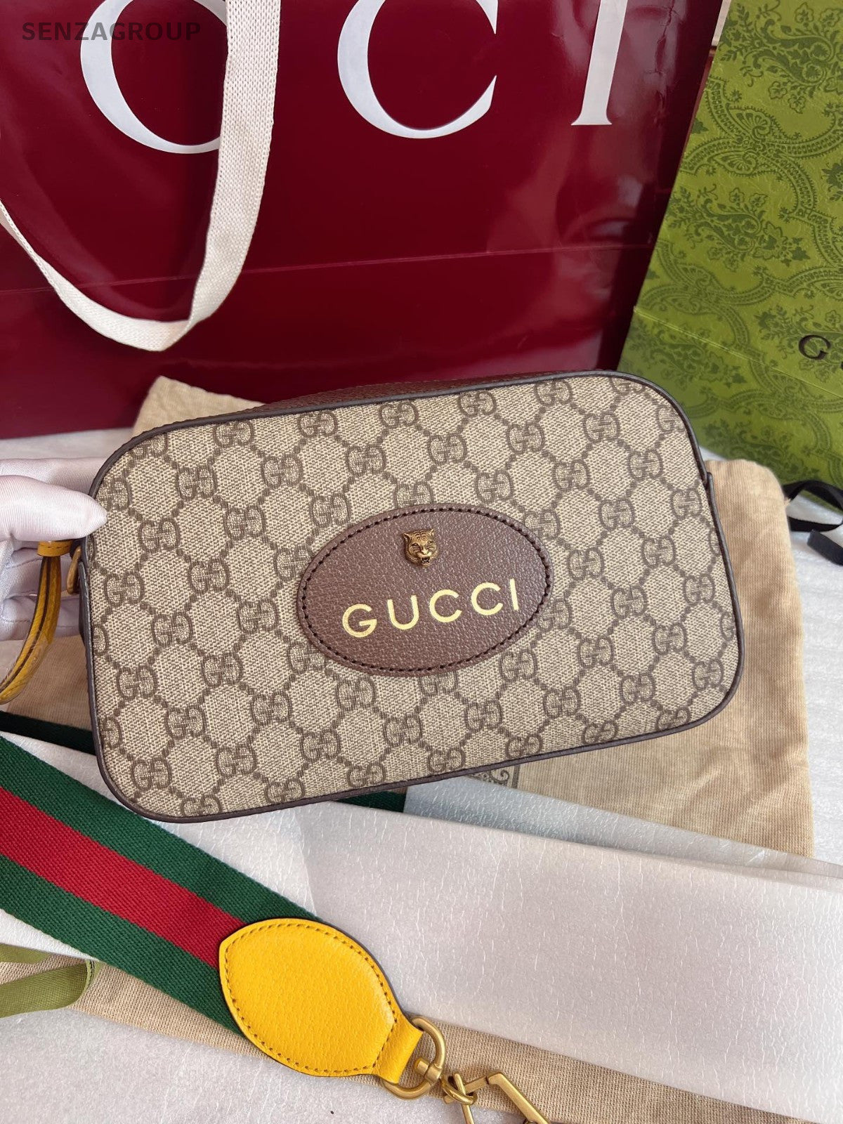 GUCCI Monogram Tiger Camera bag Crossbody Brand NEW Classic