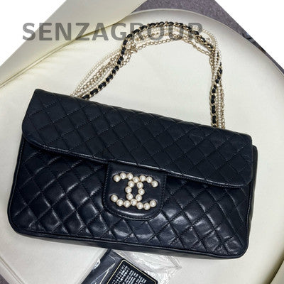 Chanel Westminster CF Pearl Chain Shoulder Bag Lambskin Women's