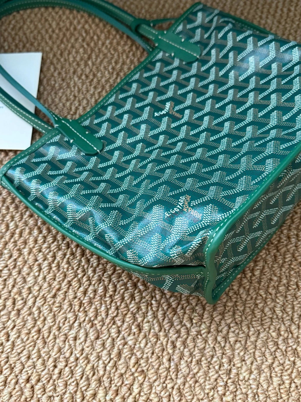 Goyard Classic Mini Green Canvas Tote Bag For Women
