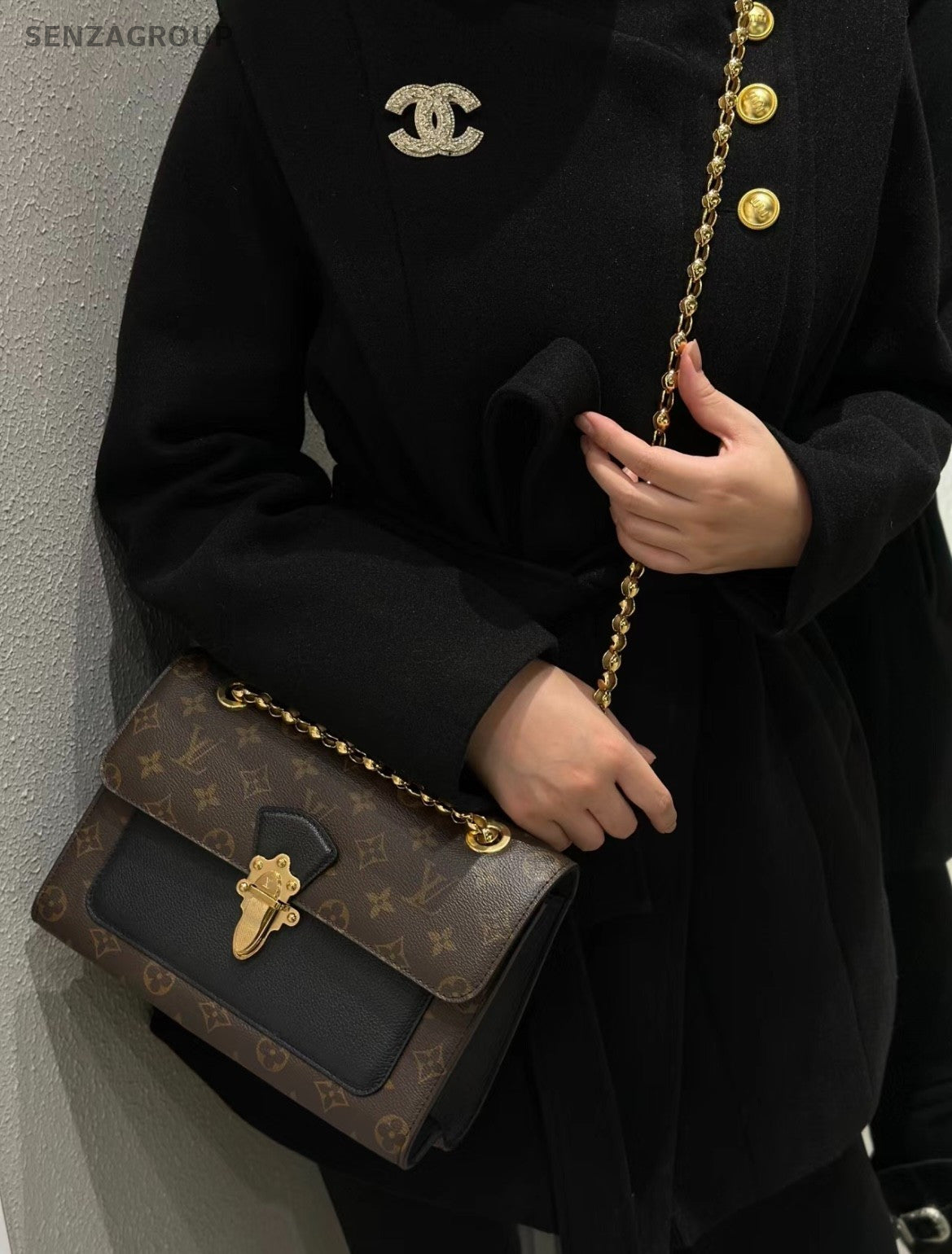 Louis Vuitton Victoire Monogram Chain Strap Shoulder bag Crossbody Women