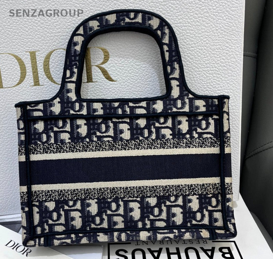 Christian Dior Book Tote mini Monogram Top Handle Handbag Canvas Women
