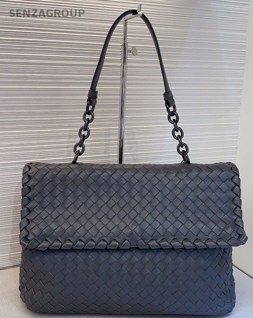 Bottega Veneta Olympia Shoulder Bag Elephant Grey Women