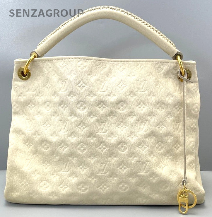 Louis Vuitton Artsy Top Handle Monogram Empreinte Cream White handbag Women