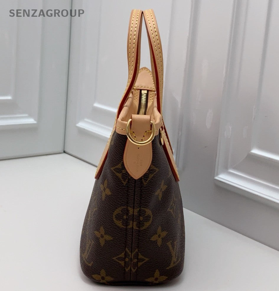 Louis Vuitton Neverfull BB Monogram Top Handle Shoulder Bag Brown Women Classic