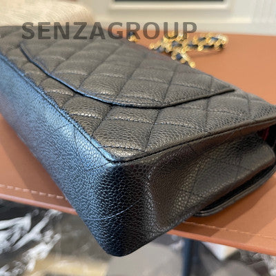 Chanel Classic Flap Small Black Caviar Quilted Chain Shoulder Bag