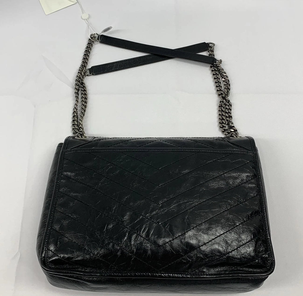 Saint Laurent Logo Leather Shoulder Bag For Women