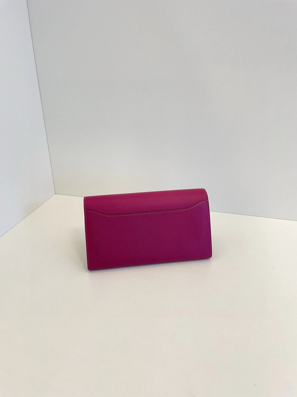 Hermes Constance Long Wallet Purple Silver For Women