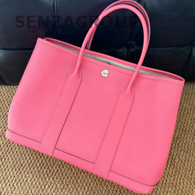 Hermès Garden Party 30 Epsom Leather Tote Bag Pink Silver Women's Classic