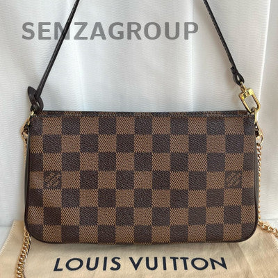 Louis Vuitton Damier Ebene Canvas Chain Shoulder Bag - Classic & Stylish