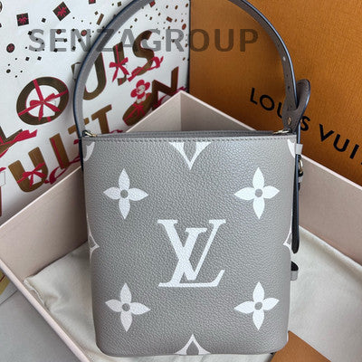 Louis Vuitton All In BB Grey Gold Monogram Handbag - Classic Women's Fashion