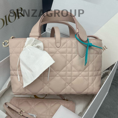 Dior Toile de Jouy Toujours Small Tote Bag Pink Gold Hardware