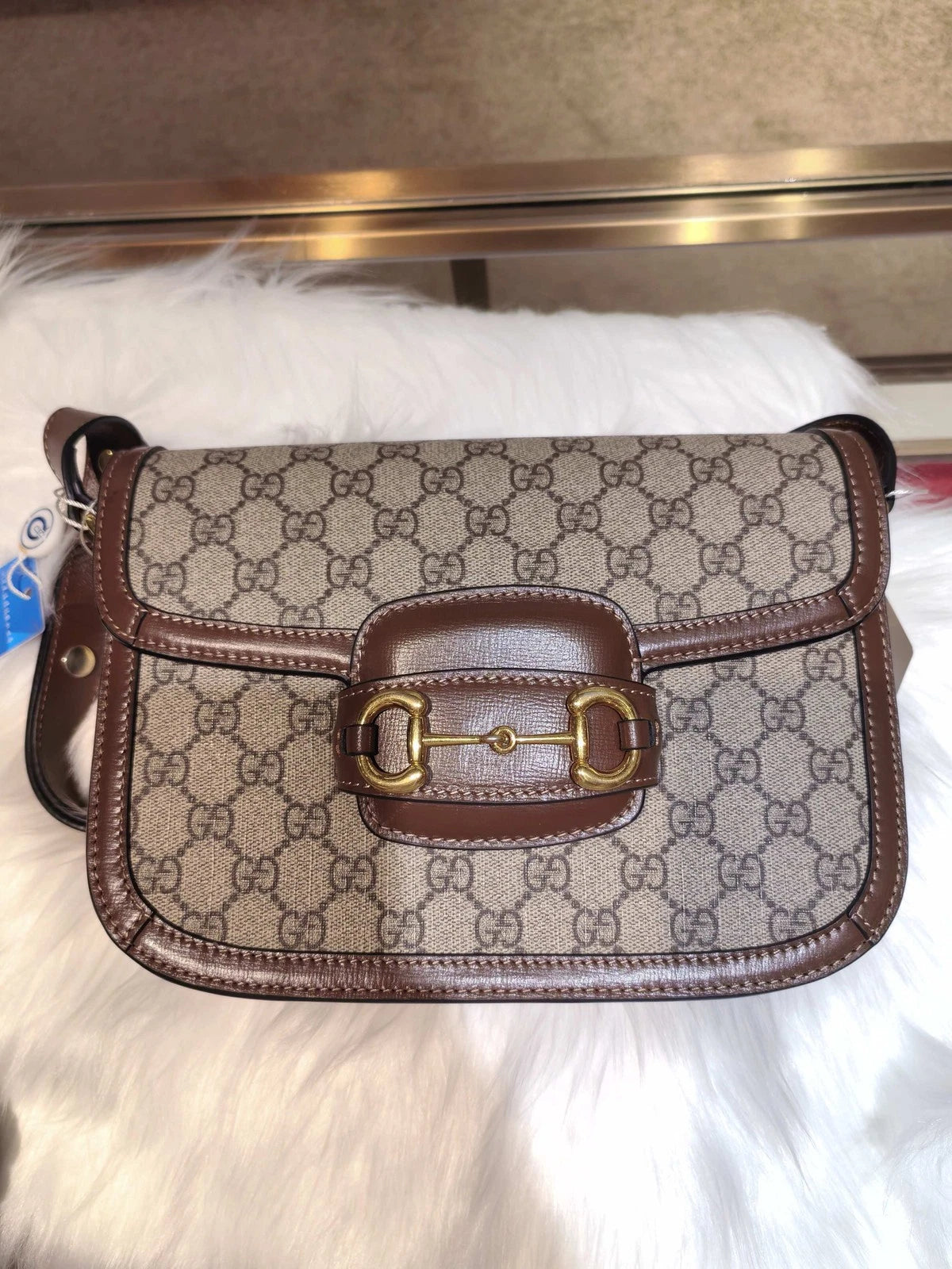 GUCCI 1955 Brown Label Leather Shoulder Bag For Women
