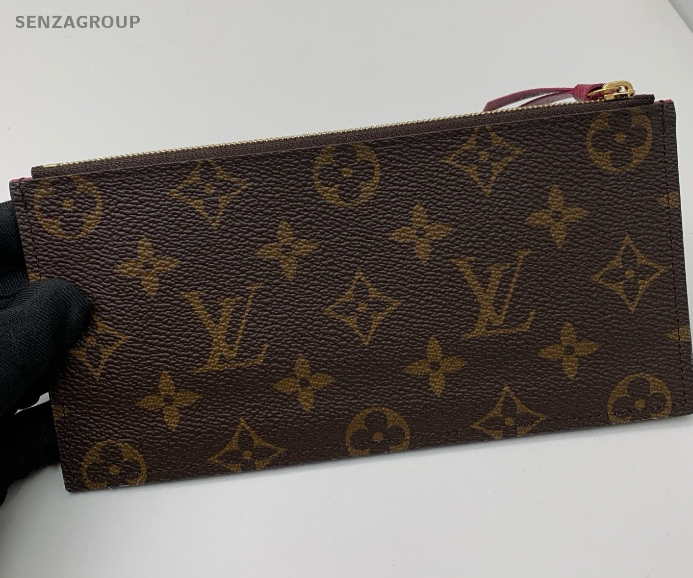 Louis Vuitton Monogram Chain Shoulder Bag Clutch Brown Gold Women Classic