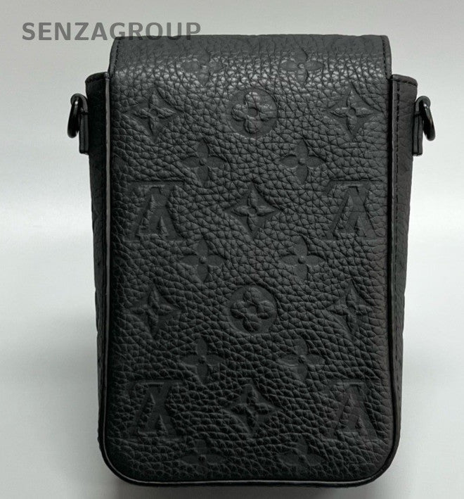 Louis Vuitton Monogram Slock Calfskin Crossbody Black Unisex Adults Classic