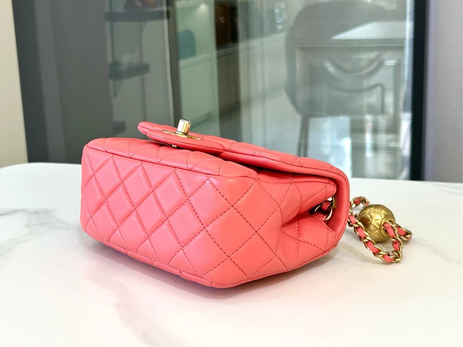 CHANEL Classic Flap Pink Lambskin Crossbody For Women