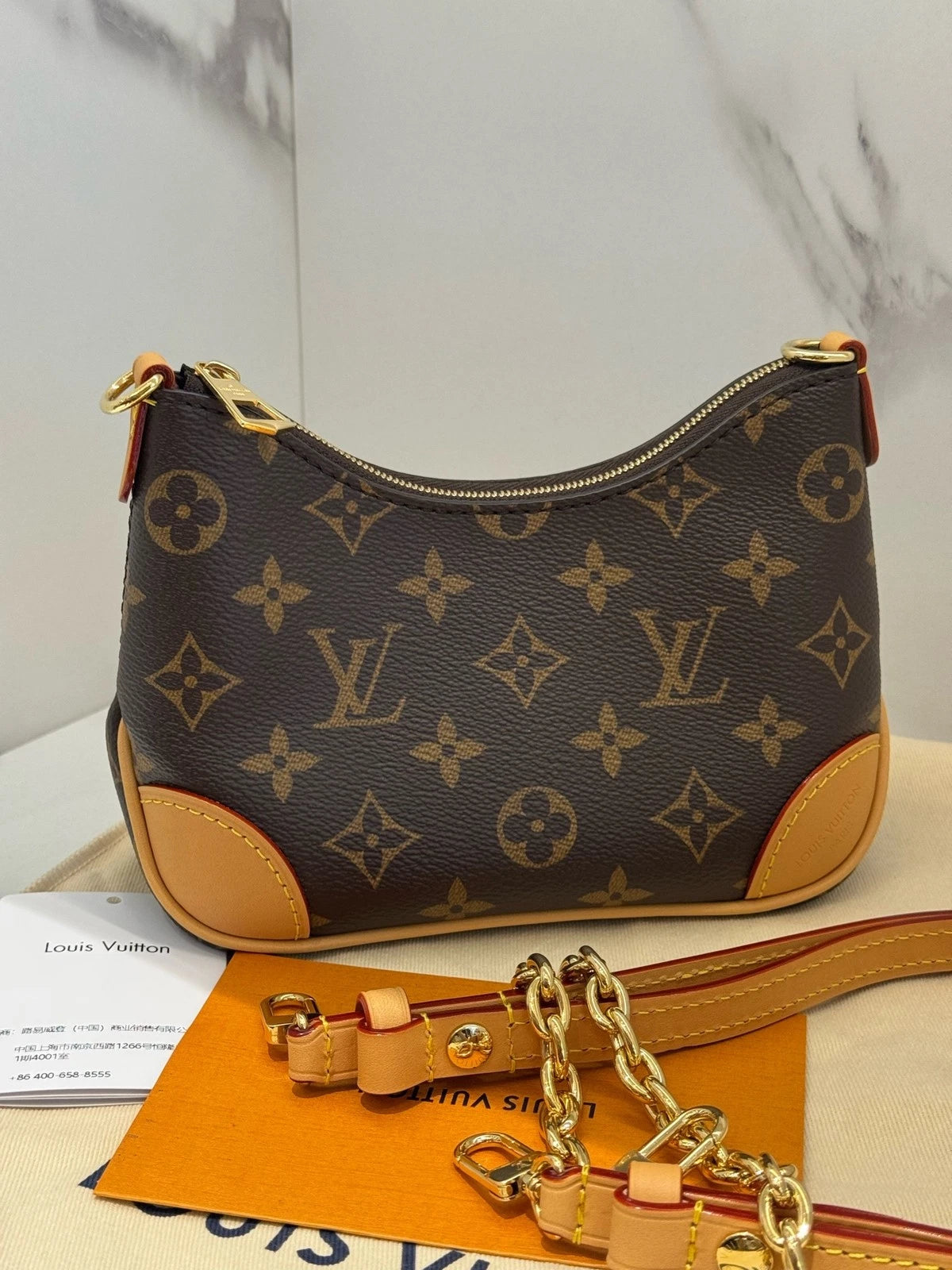 Louis Vuitton Nano Boulogne Monogram Canvas Shoulder Bag Women