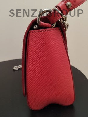 Louis Vuitton Twist Red Silver Medium Chain Shoulder Bag Handbag