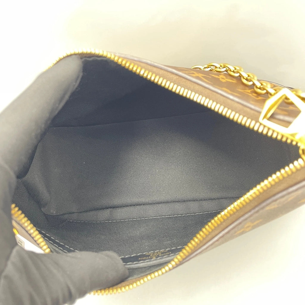 Pre-owned Louis Vuitton Monogram Canvas Black Shoulder Bag For Women