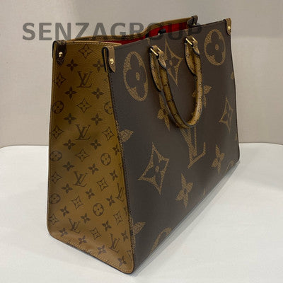 Louis Vuitton OnTheGo GM Tote Bag Monogram Brown Gold Hardware