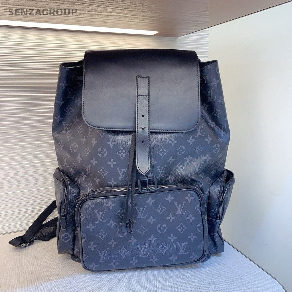 Louis Vuitton Backpack Black Monogram Shoulder bag Chip Version