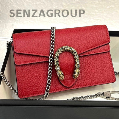 Gucci Dionysus Mini Red Silver Chain Shoulder Crossbody Bag