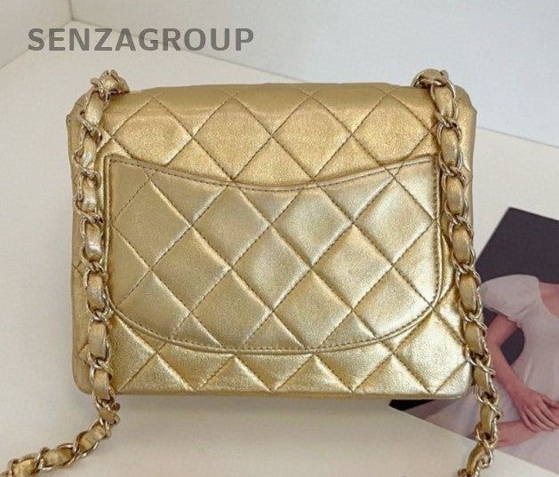 Chanel Classic Flap Chain Shoulder Bag Crossbody Gold Women Fashion Designer