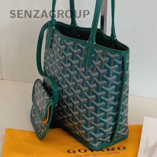 Goyard Anjou Mini Tote Shoulder Bag Green Used Women Classic Designer