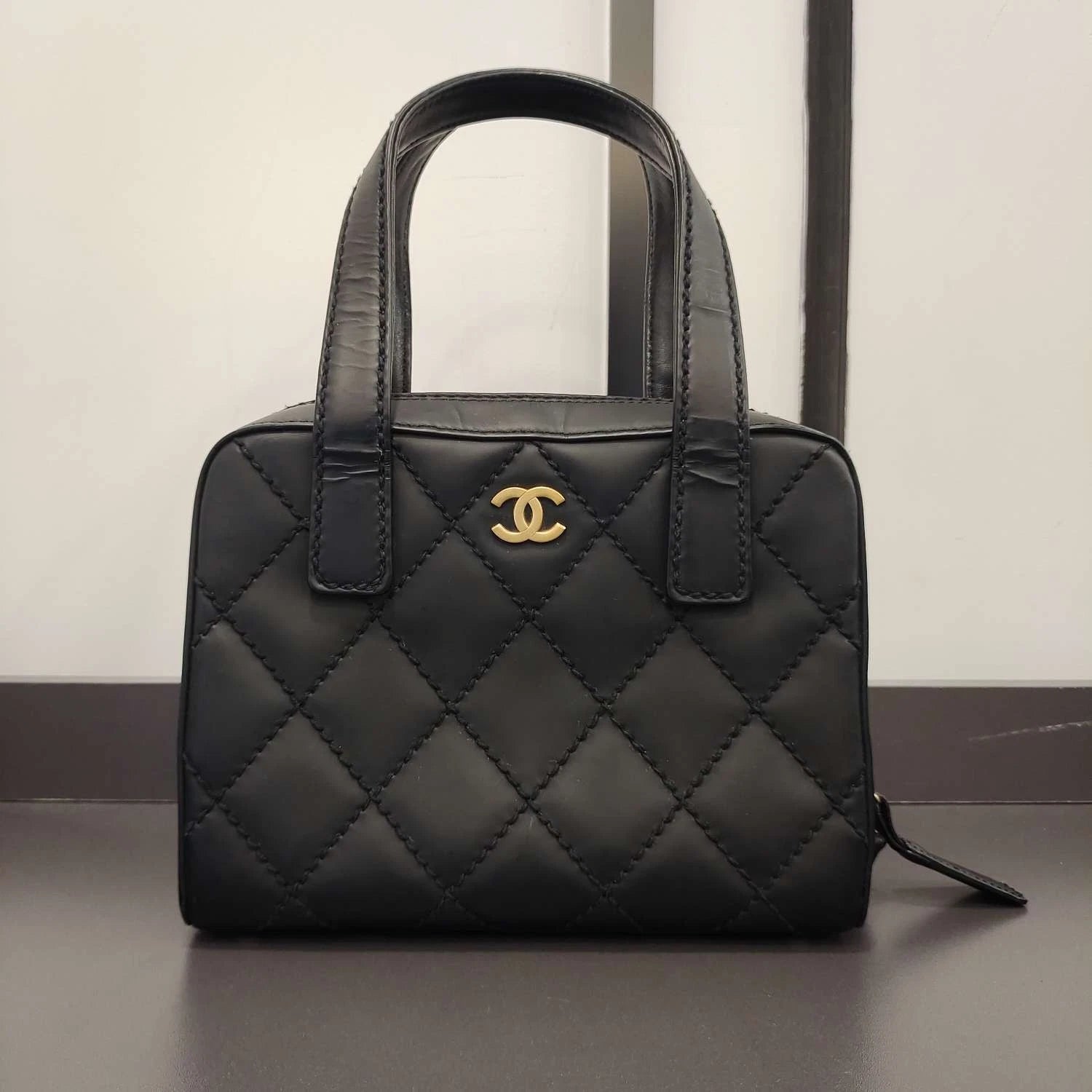 CHANEL Mini Bowling Boston Handbag For Women