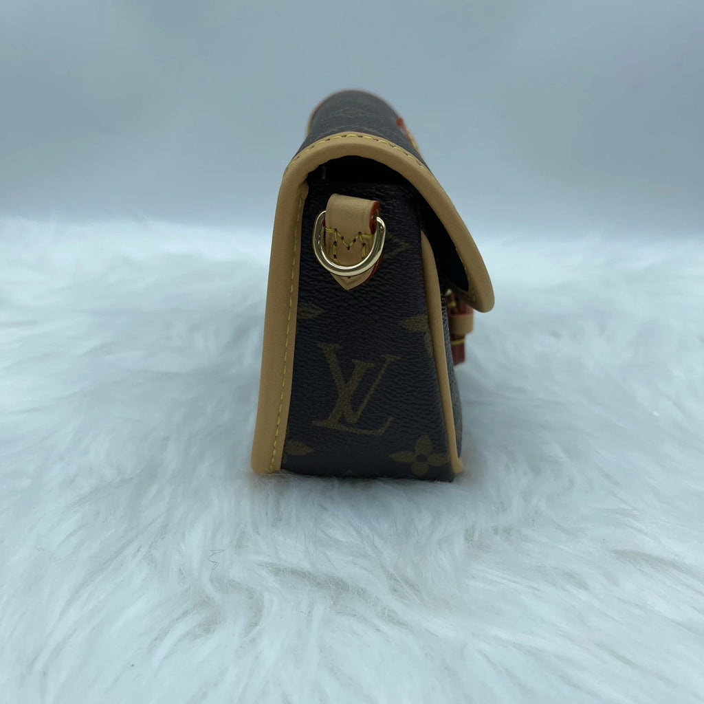 Louis Vuitton Classic Monogram Canvas Baguette Shoulder Crossbody Bag For Women
