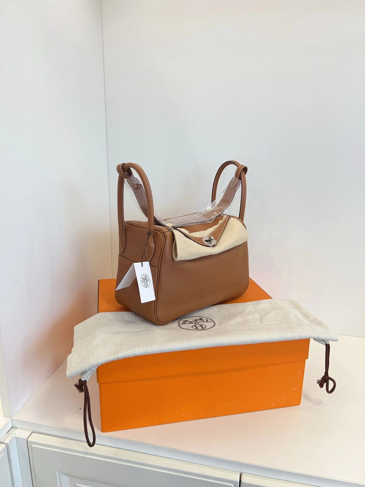 Hermes Lindy26 Brown Silver Handbag Shoulder Bag For Women