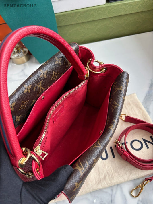 Louis Vuitton Double V Top Handle Monogram 2WAY Shoulder bag Red Women