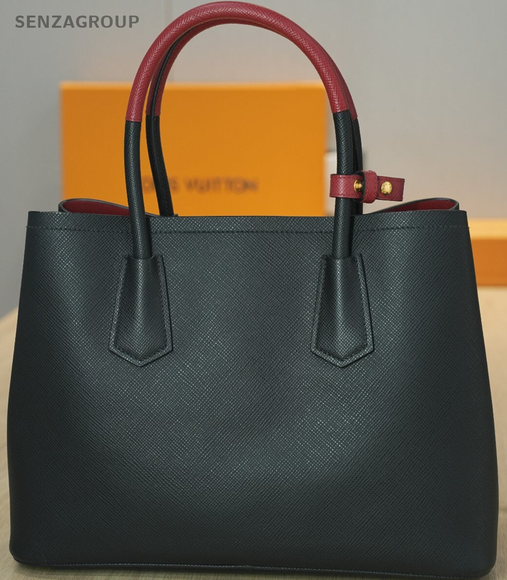 PRADA Saffiano Double Shoulder Handbag