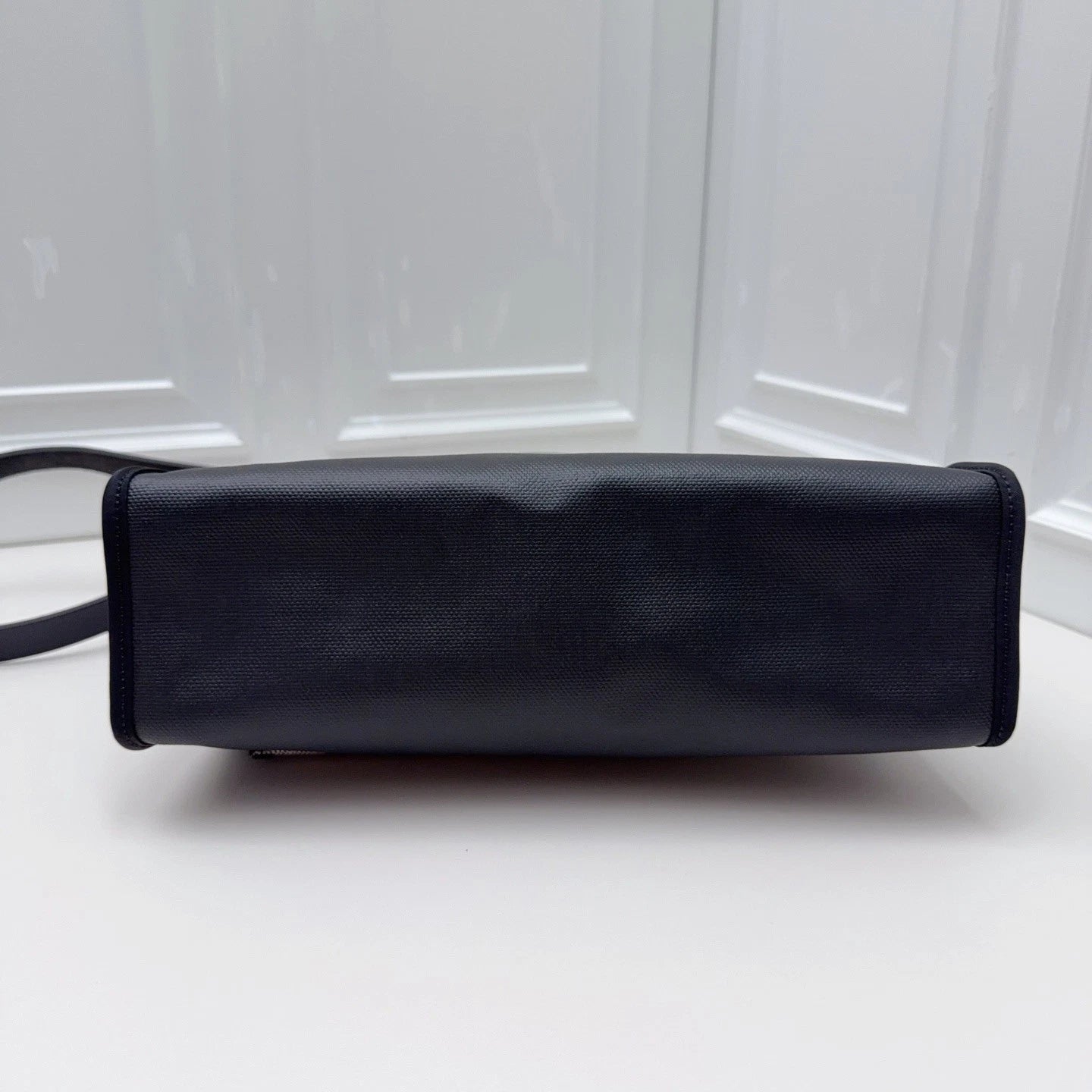 Hermes Herbag31 Canvas Top Handle Bag Crossbody Black Silver Women Classic