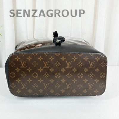 Louis Vuitton Zipped Tote Backpack Brown Black Unisex Classic Bag