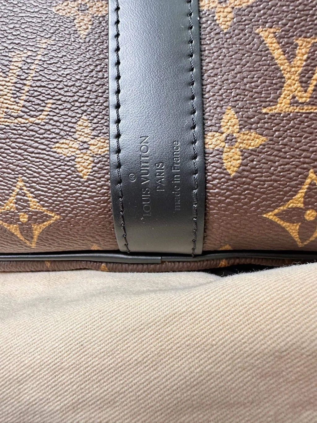 Louis Vuitton Monogram Canvas Leather Keepall45 Travel Handbag Women