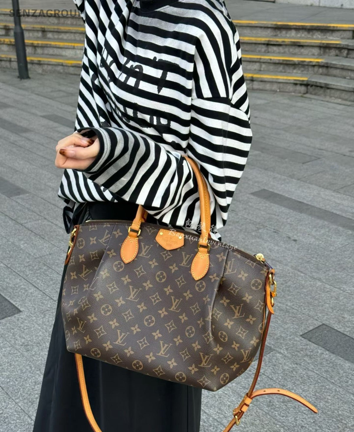 Louis Vuitton Vintage Turenne PM Monogram 2way Shoulder Handbag Brown Classic
