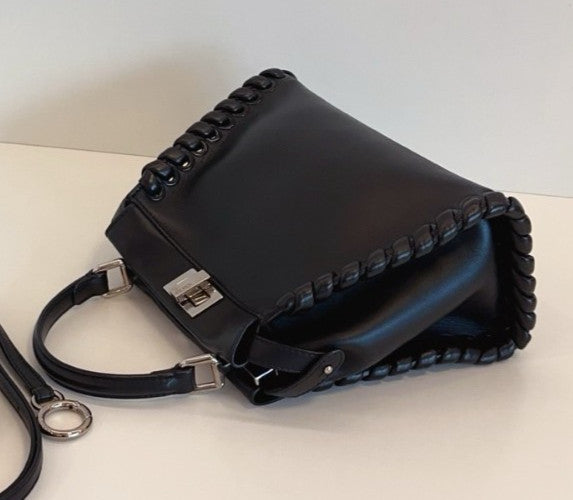 FENDI mini Peekaboo Limited Edition Knitted binding tape 2WAY Shoulder Handbag
