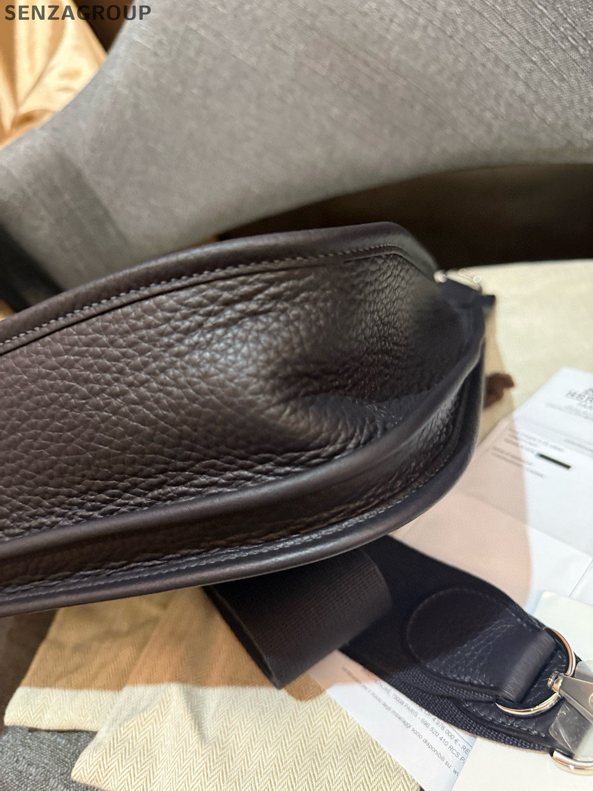 Hermès Evelyne 29 Black Taurillon Clemence Leather Shoulder Bag Silver