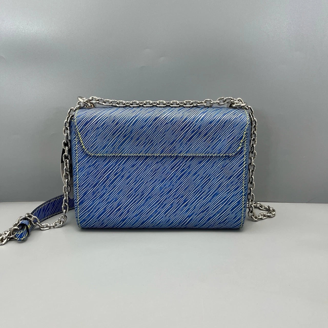 Louis Vuitton Twist Medium Blue Epi Shoulder Bag For Women