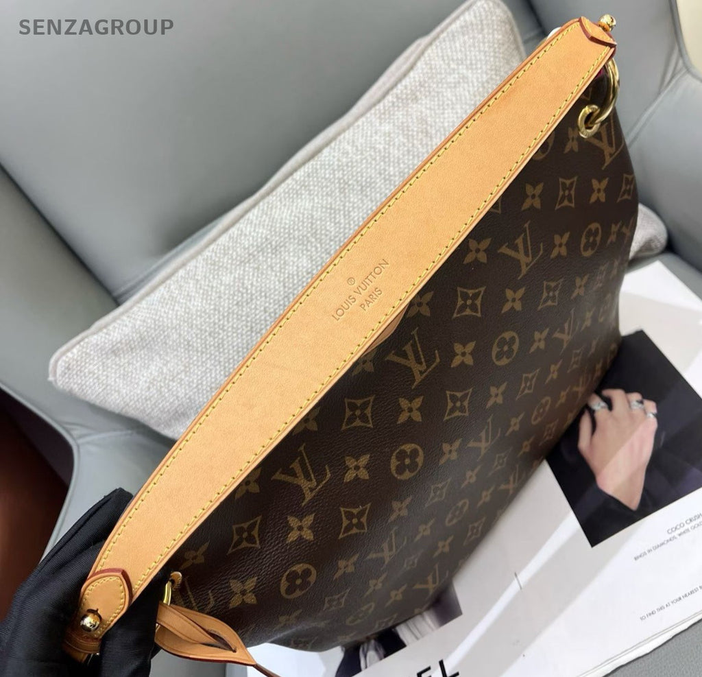 Louis Vuitton Graceful PM Monogram Shoulder Bag Brown Gold Women Classic