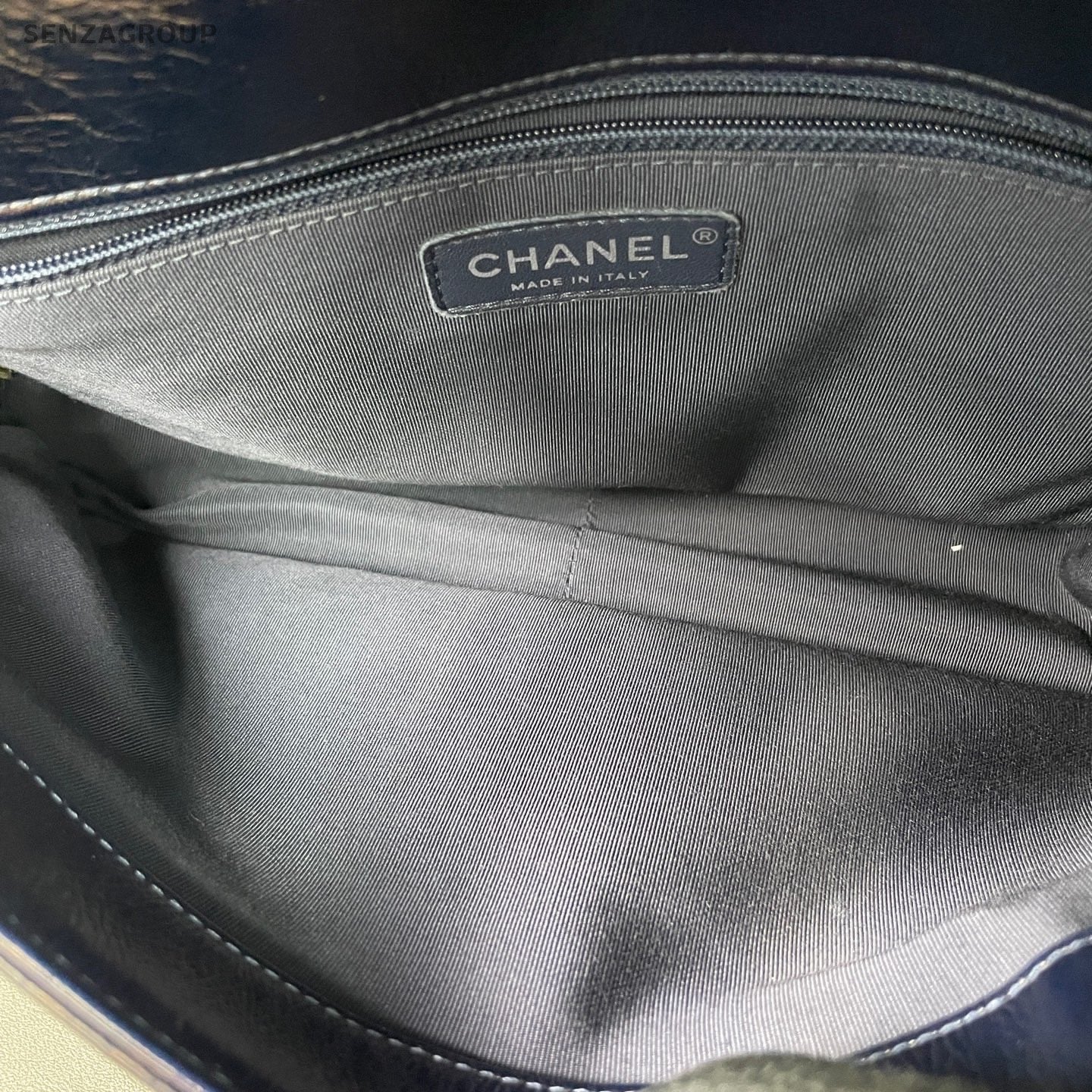 CHANEL Classic Flap Leboy Chain Shoulder bag Oil wax leather Deep Blue Women