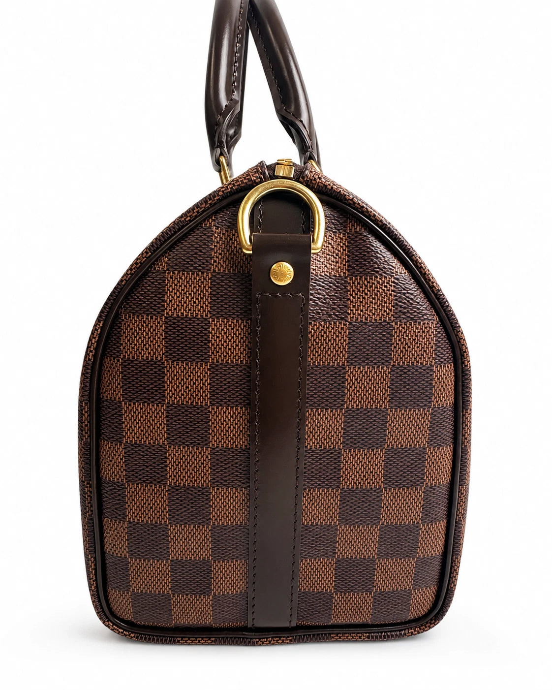 Louis Vuitton Speedy25 Canvas Damier Brown Shoulder Bag Handbag Excellent