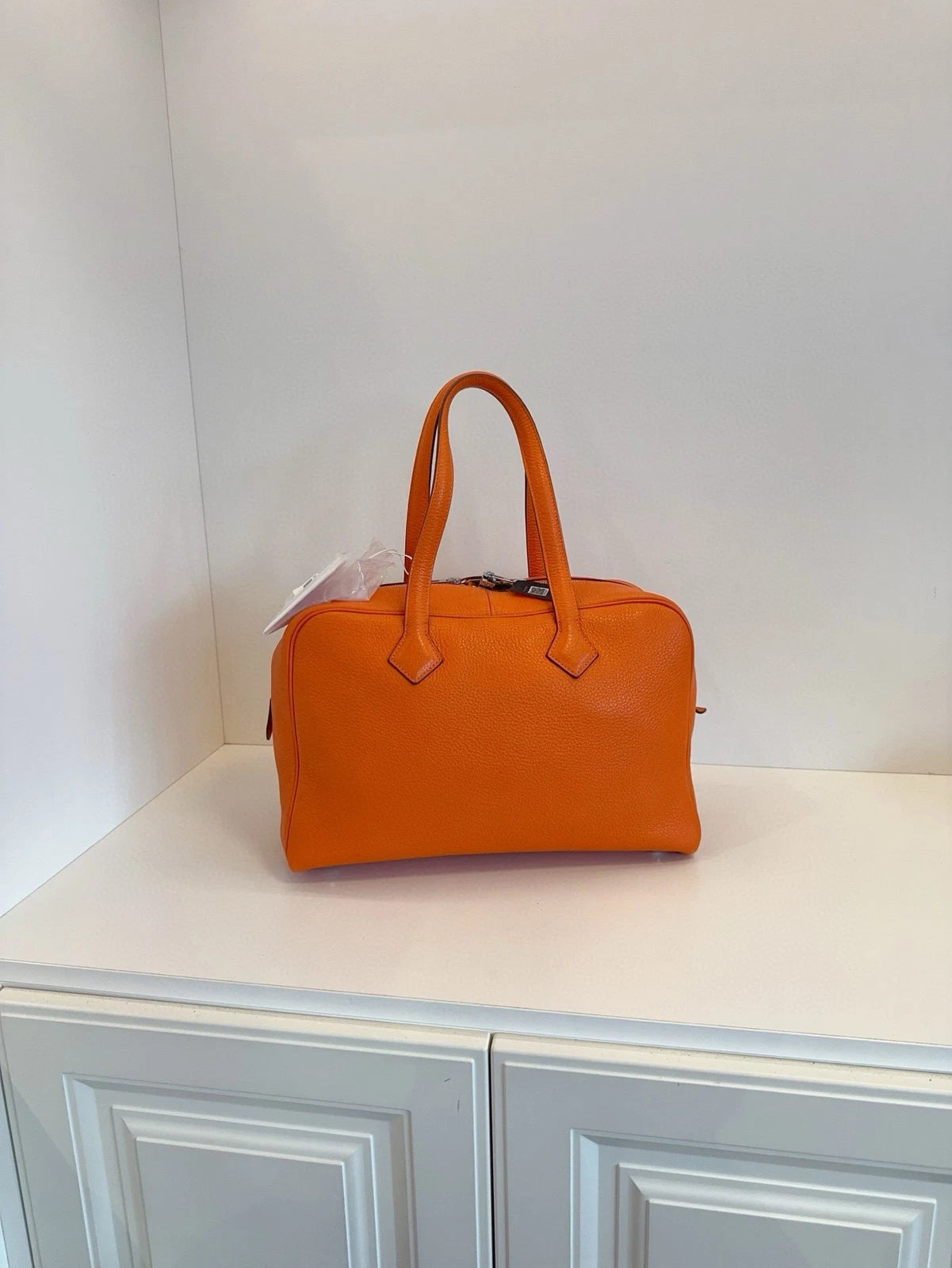 Hermes Victoria35 Orange Handbag For Women